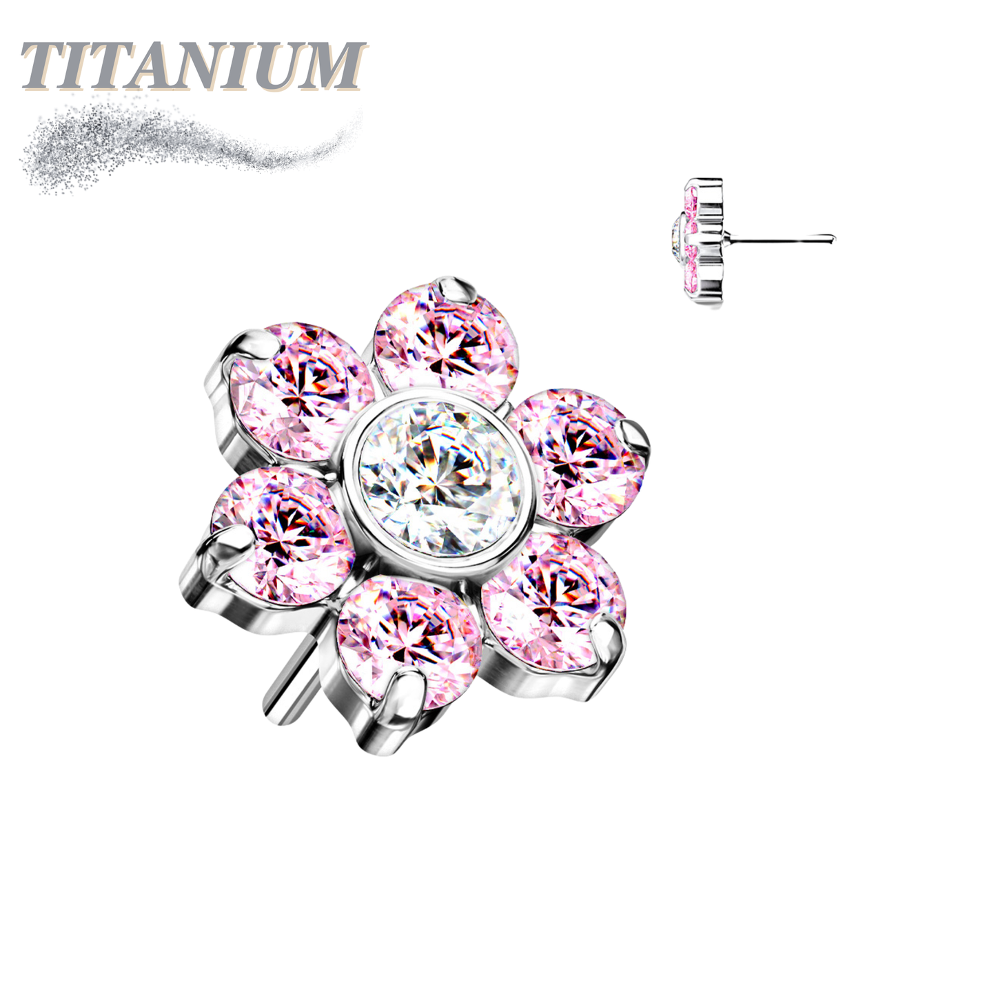 Lovisa - Pre-Sterilized Titanium Threadless Flower (Top Only)
