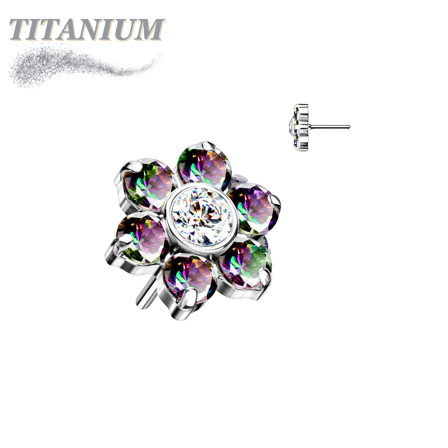 Lovisa - Pre-Sterilized Titanium Threadless Flower (Top Only)