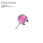 Titanium Threadless Front Facing Bezel Opal (Top Only)