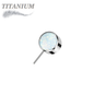 Titanium Threadless Front Facing Bezel Opal (Top Only)