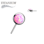 Titanium Threadless Front Facing Bezel Opal (Top Only) (CLEARANCE)
