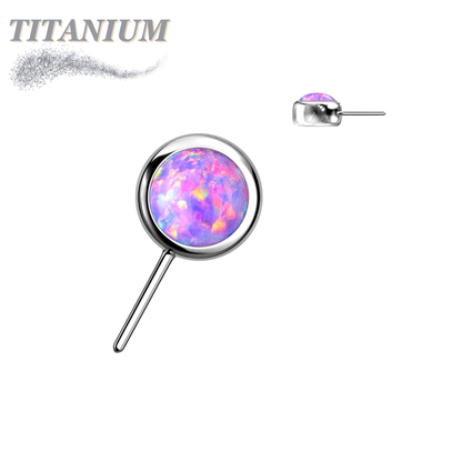 Titanium Threadless Front Facing Bezel Opal (Top Only) (CLEARANCE)