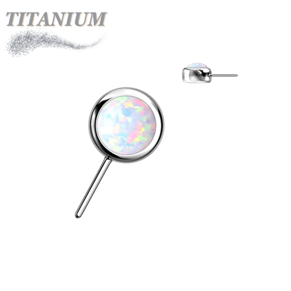 Titanium Threadless Front Facing Bezel Opal (Top Only) (CLEARANCE)