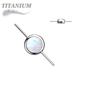 Titanium Threadless Bezel Opal Connector (Top Only)