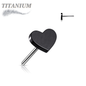 Titanium Threadless 4mm Heart (Top Only)