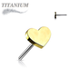 Titanium Threadless 4mm Heart (Top Only)