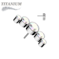Titanium Threadless 5 Gem Curve (Top Only)