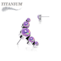 Titanium Threadless 5 Opal Curve (Top Only)