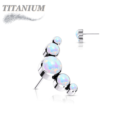Titanium Threadless 5 Opal Curve (Top Only)