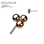 Titanium Threadless Triangular 3 Ball Cluster (Top Only)
