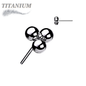 Titanium Threadless Triangular 3 Ball Cluster (Top Only)