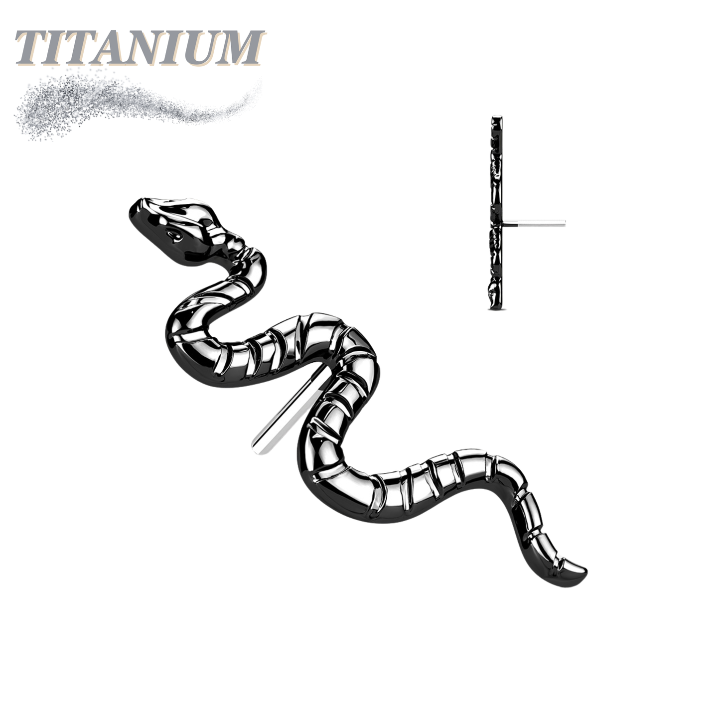 Titanium Threadless Snake (Top Only)