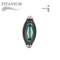 Titanium Threadless Single Marquise Natural Stone (Top Only)