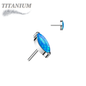 Titanium Threadless Single Marquise CZ or Opal (Top Only)