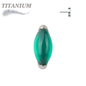 Titanium Threadless Single Marquise Natural Stone (Top Only)