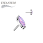 Titanium Threadless Single Marquise CZ or Opal (Top Only)