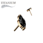 Titanium Threadless Single Marquise CZ or Opal (Top Only)