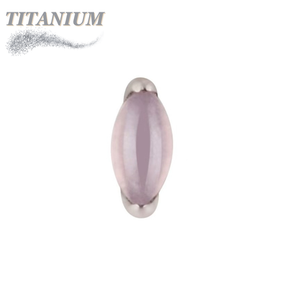 Titanium Threadless Single Marquise Natural Stone (Top Only)
