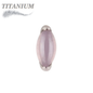 Titanium Threadless Single Marquise Natural Stone (Top Only)