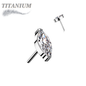 Titanium Threadless Single Marquise CZ or Opal (Top Only)