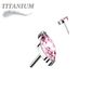 Titanium Threadless Single Marquise CZ or Opal (Top Only)