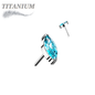 Titanium Threadless Single Marquise CZ or Opal (Top Only)