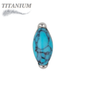 Titanium Threadless Single Marquise Natural Stone (Top Only)