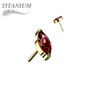 Titanium Threadless Single Marquise CZ or Opal (Top Only)