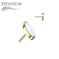 Titanium Threadless Single Marquise CZ or Opal (Top Only)