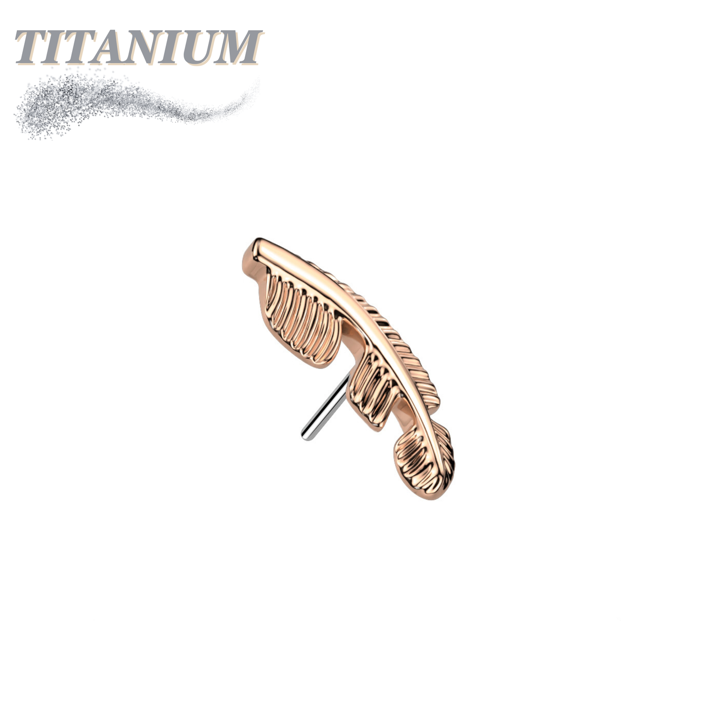 Titanium Threadless Leaf/Feather (Top Only)