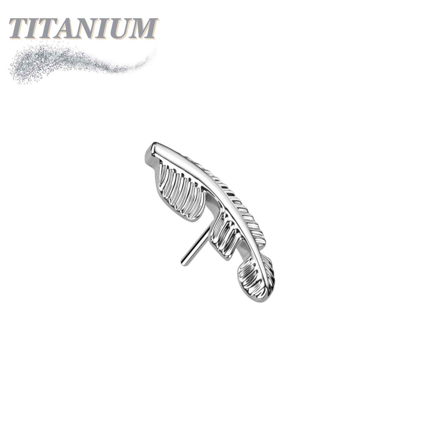 Titanium Threadless Leaf/Feather (Top Only)