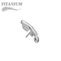 Titanium Threadless Leaf/Feather (Top Only)