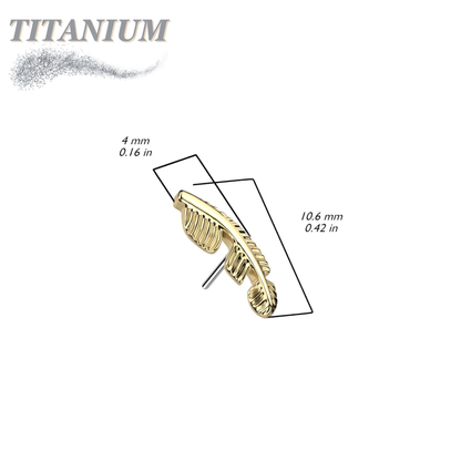 Titanium Threadless Leaf/Feather (Top Only)