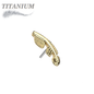 Titanium Threadless Leaf/Feather (Top Only)