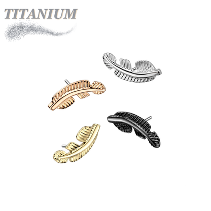 Titanium Threadless Leaf/Feather (Top Only)