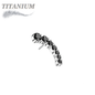 Titanium Threadless Prong Set Descending 7 CZ Curved (Top Only)