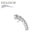 Titanium Threadless Prong Set Descending 7 CZ Curved (Top Only)