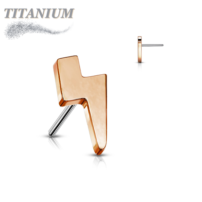 Titanium Threadless Lightening Bolt (Top Only)