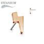 Titanium Threadless Lightening Bolt (Top Only)