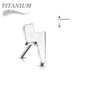 Titanium Threadless Lightening Bolt (Top Only)