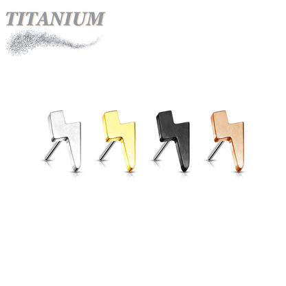 Titanium Threadless Lightening Bolt (Top Only)