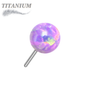 Titanium Threadless Opal Ball (Top Only)