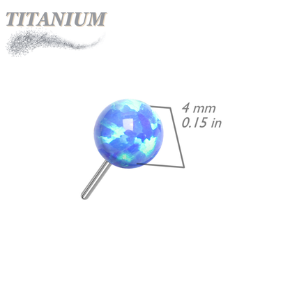 Titanium Threadless Opal Ball (Top Only)