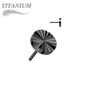 Titanium Threadless Circle Shape Ridged (Top Only)
