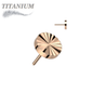 Titanium Threadless Circle Shape Ridged (Top Only)