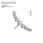 Titanium Threadless 9 CZ Curved (Top Only)