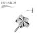 Titanium Threadless Star Shape Ridged (Top Only)