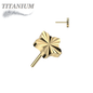 Titanium Threadless Star Shape Ridged (Top Only)