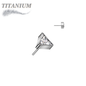 Titanium Threadless CZ Triangle (Top Only)