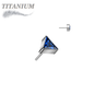 Titanium Threadless CZ Triangle (Top Only)